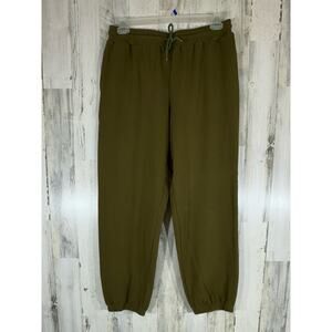 We1Fit Womens Jogger Pants Size XXL‎ Olive Green Drawstring Elastic Waist Terry